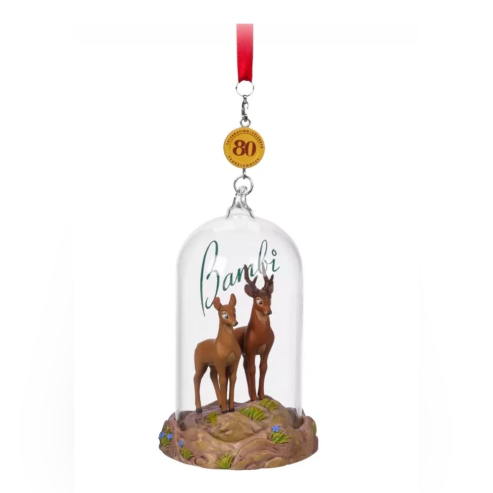 Disney Bambi Ornament with Red and Brown Accents